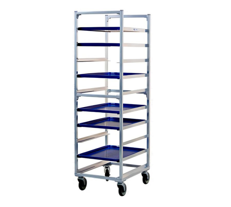 Product image #1 for New Age Mobile Full-Height Aluminum Bun Pan Rack, 10-Pan Capacity, End Loading