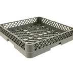 Thumbnail image #1 for Crestware RBOC Full-Size 20 x 20 Gray Open Cup Dishwasher Rack Base with Handgrips Case of 6