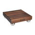 Thumbnail image #1 for John Boos Gift Collection 12 x 12-Inch Square Edge Grain Walnut Cutting Board, 1.5-Inch Thick, with Stainless Steel Bun Feet