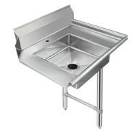 92-Inch Right-to-Left Soiled Dishtable with 20 x 20 Pre-Rinse Sink and 9-Inch Backsplash