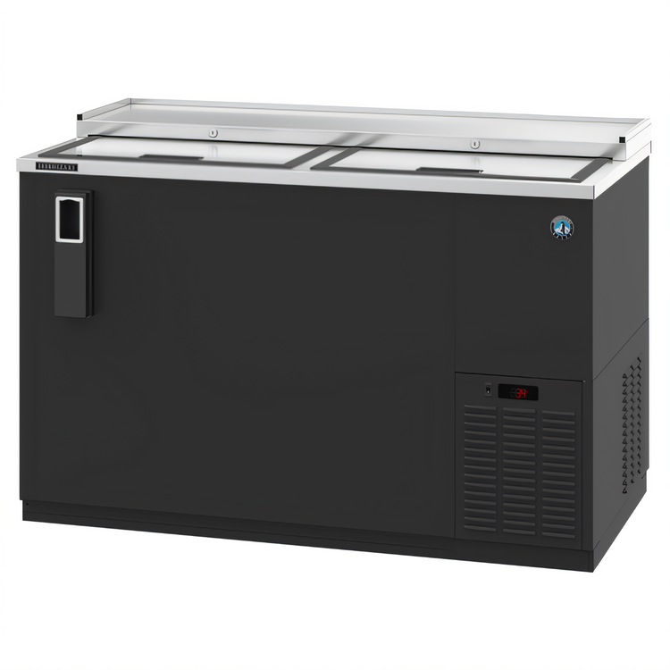 Product image #1 for Hoshizaki CC50 Two-Section Reach-In Refrigerated Bottle Cooler with Top-Sliding Locking Lids, 50-1/2 Inch Wide, 14.4 Cu. Ft.