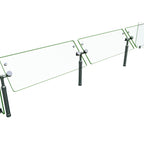 Thumbnail image #1 for Hatco Flav-R-Shield™ B950SWIVEL-108 Single-Sided Self-Service 3-Bay Food Shield, 108-Inch Wide