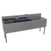 Thumbnail image #1 for Glastender 72-Inch Wide x 24-Inch Deep Four-Compartment Underbar Sink Unit with Right Drainboard and Mounted Faucet