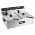 Thumbnail image #1 for Uniworld Economy Countertop Electric Fryer with 2 Wells, 2 Baskets, and Cover