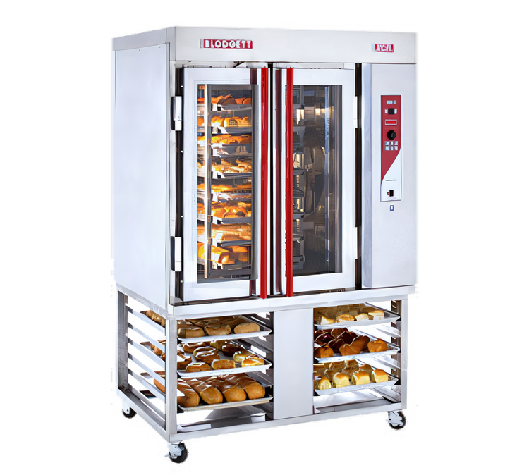 Product image #1 for Mini Rotating Rack Gas Bakery Oven with Stand, 8-Pan Capacity