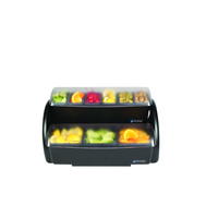 Dome Stacker Bar Garnish and Condiment Center with 1/1 Dome, 3 Deep Trays, and 6 Standard Trays