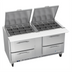 Thumbnail image #1 for Victory UltraSpec™ V-Core™ Two-Section Sandwich Prep Table with 4 Drawers and 24-Pan Top, 60-Inch Wide
