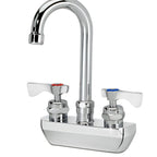 Thumbnail image #1 for Krowne Royal Series 14-400L Commercial Backsplash-Mount Faucet, 4-Inch Centers, 3-1/2-Inch Gooseneck Spout, Ceramic Valve, Chrome Case of 12