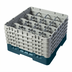 Thumbnail image #2 for Cambro Camrack Full Size 16-Compartment Glass Rack with 5 Soft Gray Extenders, Teal