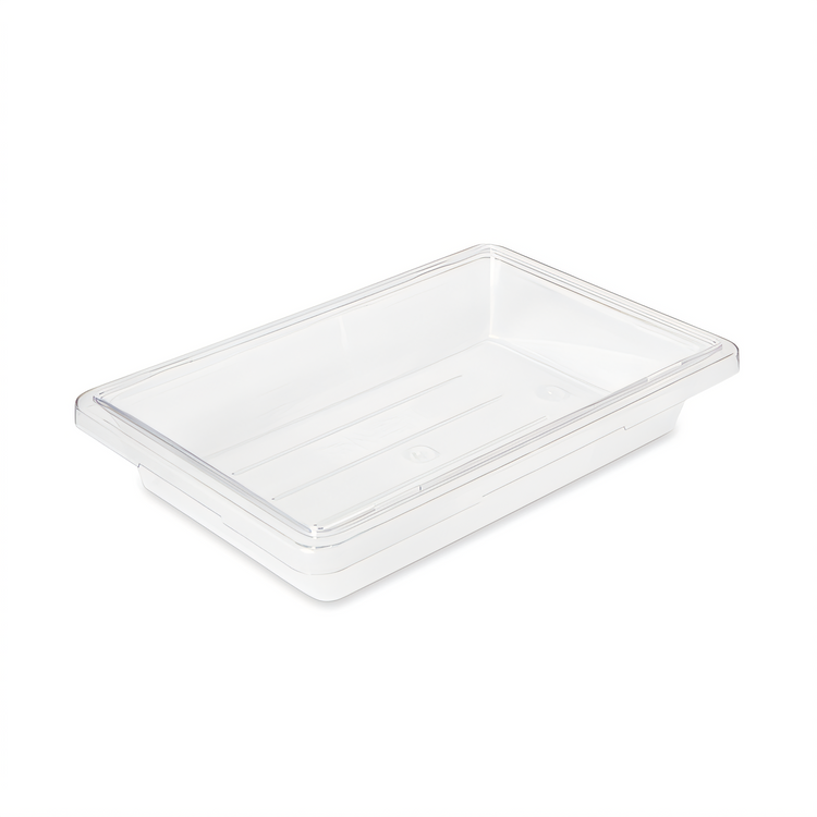 Product image #1 for Rubbermaid Commercial Clear Polycarbonate Food/Tote Box, 2 Gallon, 18 x 12 x 3-1/2 Inches