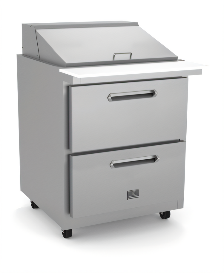 Product image #2 for Kelvinator Commercial 29-Inch 1-Section 2-Drawer Mega Top Refrigerated Sandwich/Salad Prep Table, 12-Pan Top