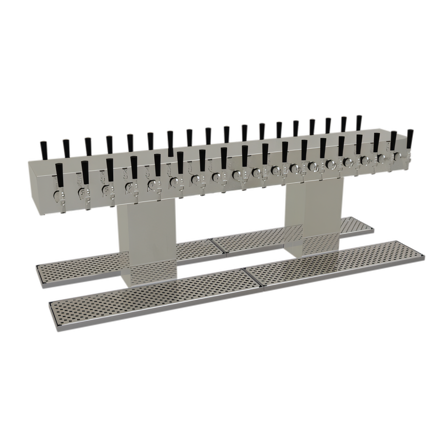Product image #1 for Glastender Double-Sided 2-Column Countertop Draft Dispensing Tower, 36 Faucets, Glycol-Cooled, Mirror Finish