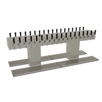 Glastender Double-Sided 2-Column Countertop Draft Dispensing Tower, 36 Faucets, Glycol-Cooled, Mirror Finish