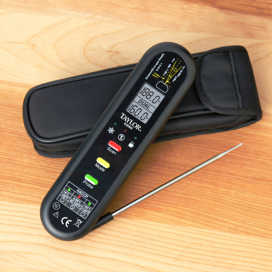 Product image #1 for Taylor Precision Dual-Temp Infrared Thermometer with Fold-Out Thermocouple Probe