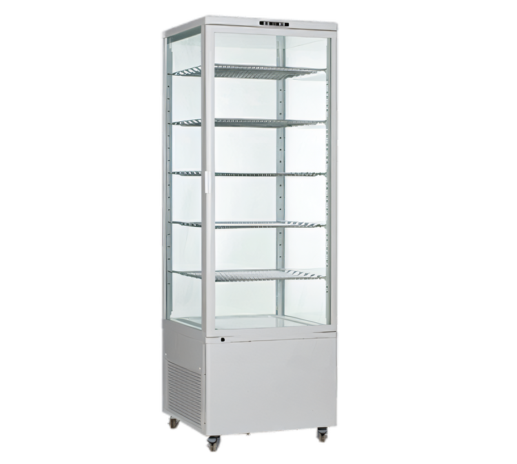 Product image #1 for Omcan USA 500 Liter Self-Service See-Thru Refrigerated Display Case, Floor Model
