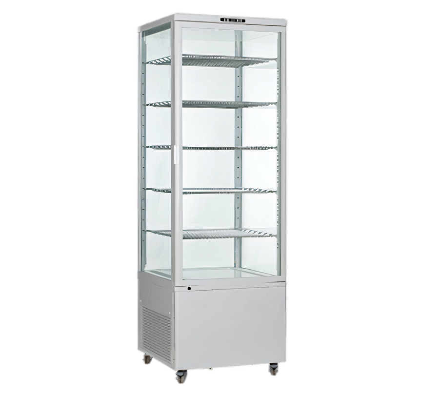 Product image #1 for Omcan USA 500 Liter Self-Service See-Thru Refrigerated Display Case, Floor Model