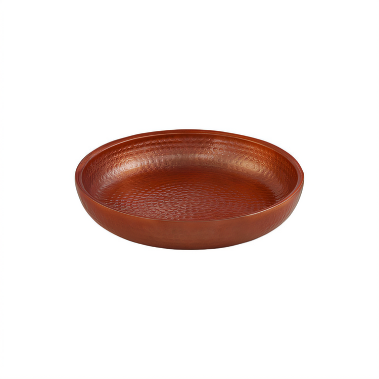 Product image #1 for American Metalcraft Copper Hammered Aluminum Round Double-Wall Seafood Tray, 12 Inch, 80 oz.
