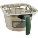Thumbnail image #1 for AllPoints Foodservice Parts & Supplies 2762072 Brew Basket, 9" Square x 5" Deep, Green Handle