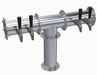 Krowne Pipe T-Head 4-Faucet Air-Cooled Beer Tower