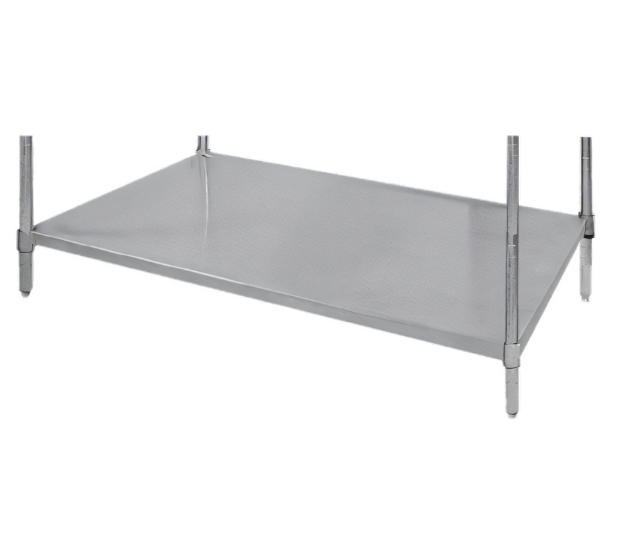 Product image #1 for Advance Tabco 18-Inch x 24-Inch Solid Stainless Steel Shelf with Plastic Split Sleeves