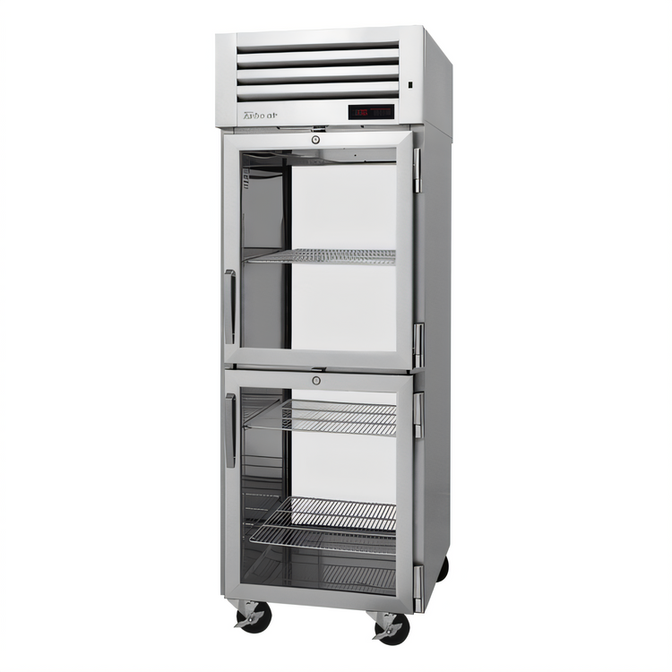 Product image #1 for Turbo Air PRO Series Pass-Thru Heated Pizza Holding Cabinet, One-Section, 28 Cu. Ft., Half Glass Doors