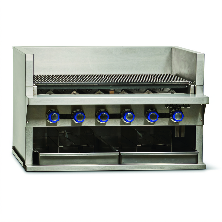 Product image #1 for Imperial IABA-36 36-Inch Gas Countertop Smoke Broiler Charbroiler with 6 Burners