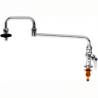 T&S Brass Single-Hole Deck-Mount Pot Filler Faucet with 24 Inch Double-Jointed Swing Nozzle