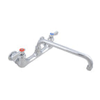 Thumbnail image #1 for BK Resources OptiFlow BKF-6-G Commercial Splash-Mount Faucet, 8-Inch Centers, 6-Inch Swing Spout, Lead-Free Chrome-Plated Brass