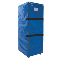 Cres Cor Full-Height Insulated Ice Cold Rack Cover for 207-1820, Clear Label Pocket, 22 x 30 x 70 Inches, Laminated Vinyl