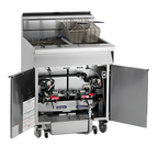 Thumbnail image #1 for Imperial (Middleby) IFSSP575-OP-C 5-Tank Gas Floor Fryer, Open Pot, 75 lb. Per Tank, Computer Controls and Built-In Filtration