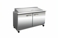 IKON Refrigeration Mega Top 2-Section Sandwich/Salad Prep Table with 4 Drawers, 61.2 Inch Wide
