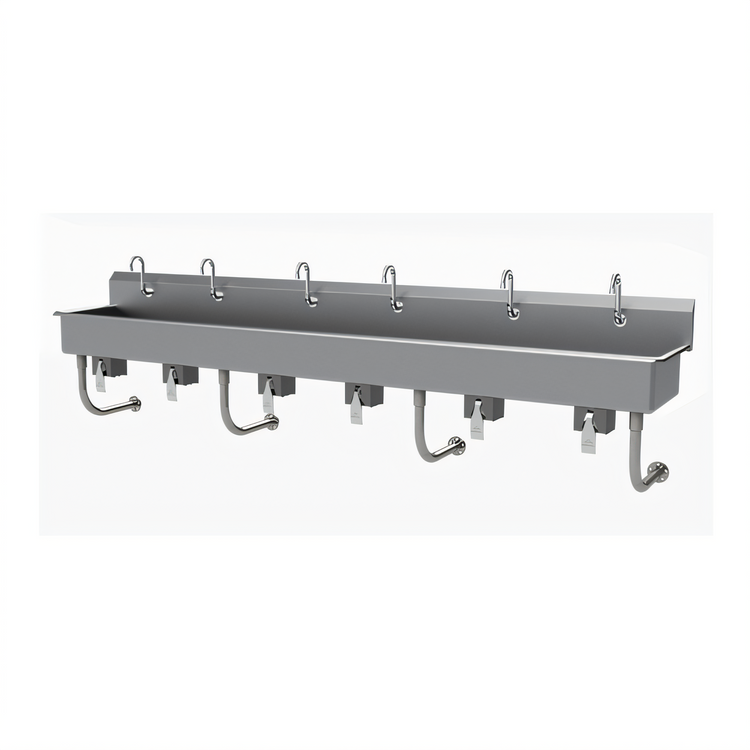 Product image #1 for Advance Tabco 6-Station Wall-Mounted Multiwash Hand Sink with Knee Valves