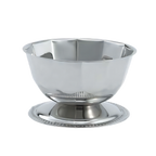Thumbnail image #1 for Vollrath 46701 Paneled Stainless Steel Sherbet Bowl, Mirror Finish, Gadroon Base, 16 oz. Case of 12