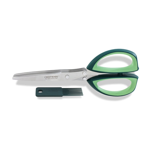 Product image #1 for Crestware 8-Inch Herb Scissors with High Carbon Steel Blades and Green Handles