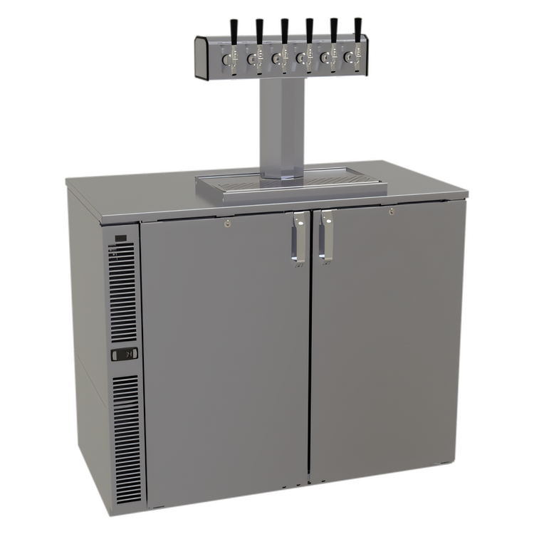 Product image #1 for Glastender C1SB36-DD Draft Dispensing Cooler, One Zone, Side Serviced, Bar Profile, 36-Inch Wide, Two-Section