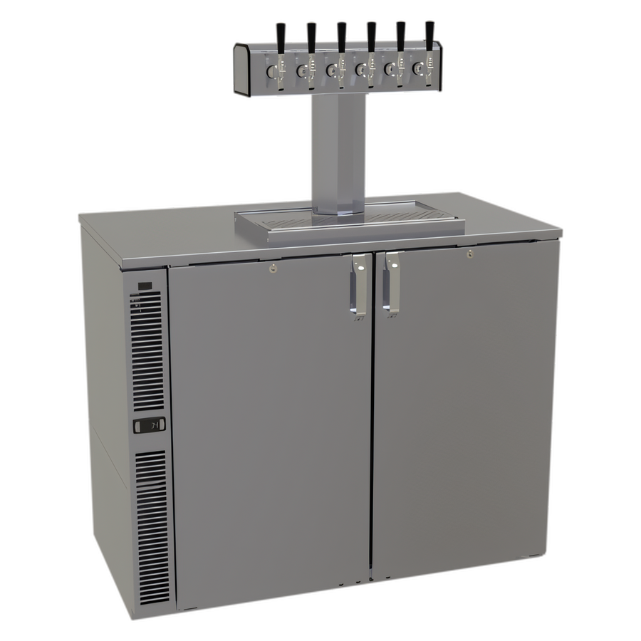 Product image #1 for Glastender C1SB36-DD Draft Dispensing Cooler, One Zone, Side Serviced, Bar Profile, 36-Inch Wide, Two-Section