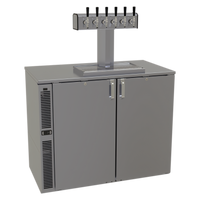 Glastender C1SB36-DD Draft Dispensing Cooler, One Zone, Side Serviced, Bar Profile, 36-Inch Wide, Two-Section