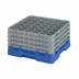 Thumbnail image #2 for Cambro Camrack® Full-Size 36-Compartment Low-Profile Glass Rack with 4 Soft Gray Extenders, Blue