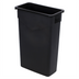 Thumbnail image #1 for Trimline 23-Gallon Rectangular Heavy-Duty Polyethylene Waste Container, Black, Without Lid