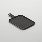 Thumbnail image #1 for American Metalcraft MSP61 Black Melamine Rectangular Serving Peel with Handle, 6-7/8 x 5-1/2 Inches Case of 48