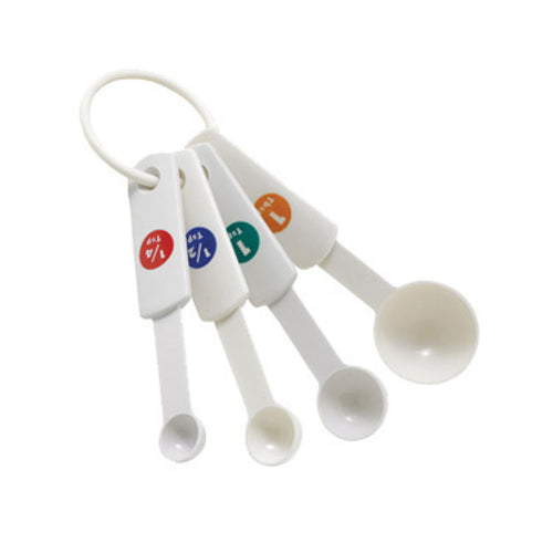 Product image #1 for Winco 4-Piece BPA-Free Plastic Measuring Spoon Set, White