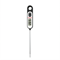 Escali Digital Long Stem Pocket Probe Thermometer, 5.6-Inch Stainless Steel Probe, Black