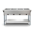 Thumbnail image #1 for Koolmore KM-OWS-4 4-Pan Open Well Electric Steam Table with Undershelf, Independent Heating Control, Stainless Steel