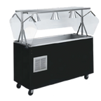 Thumbnail image #1 for Vollrath 2-Series Affordable Portable™ R38734A Mobile Refrigerated 3-Pan Cold Food Buffet Station with Clear Acrylic Breath Guard