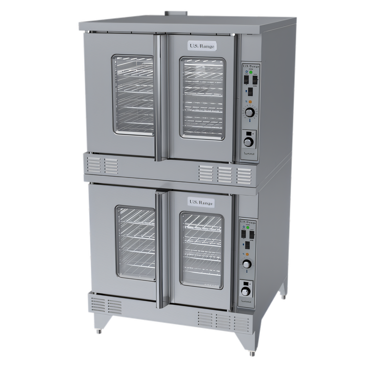 Product image #1 for U.S. Range Summit Series Full-Size Standard-Depth Double-Deck Gas Convection Oven