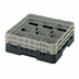 Thumbnail image #2 for Cambro Camrack Full-Size 9-Compartment Glass Rack with 2 Extenders, Black