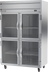 Thumbnail image #1 for Beverage-Air Horizon Series Two-Section Reach-In Freezer with Four Half Glass Doors, 46.29 Cu. Ft., Top-Mounted Self-Contained Refrigeration