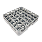 Thumbnail image #1 for Crestware RBC36 36-Compartment Full-Size Glass Rack Base, Gray Polymer, Full-Height Dividers and Handgrips Case of 6
