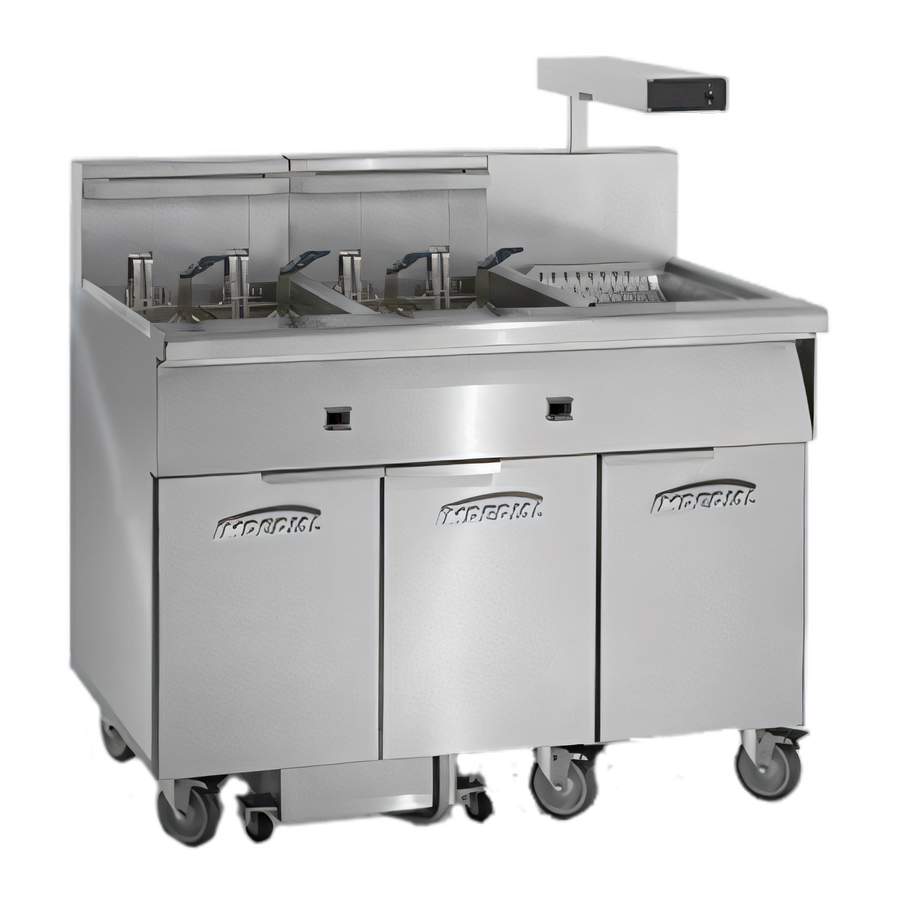 Product image #1 for Imperial 4-Battery Electric Floor Fryer, 75 lb. Capacity Each, Built-In Filter System and Dump Station