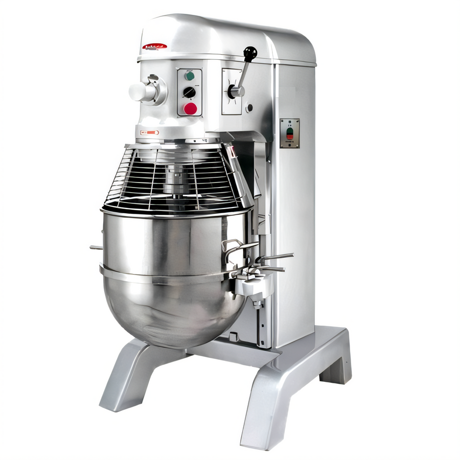 Product image #1 for BakeryXpress 60 Qt Floor Model Gear-Driven Planetary Mixer with Hydraulic Bowl Lift
